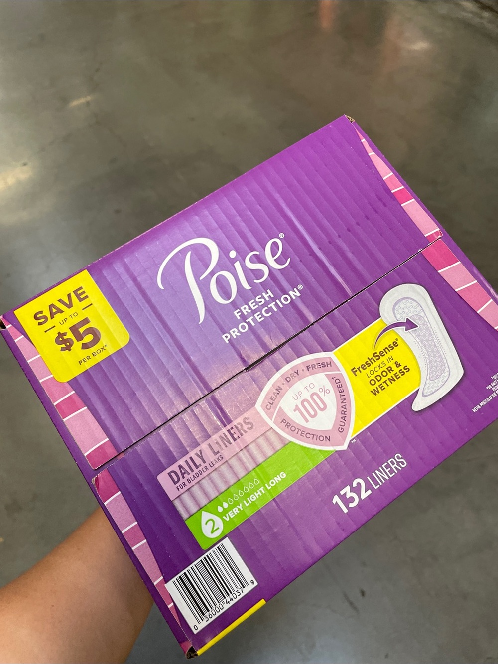 Poise Fresh Protection Daily Liners Value Pack 132 Count